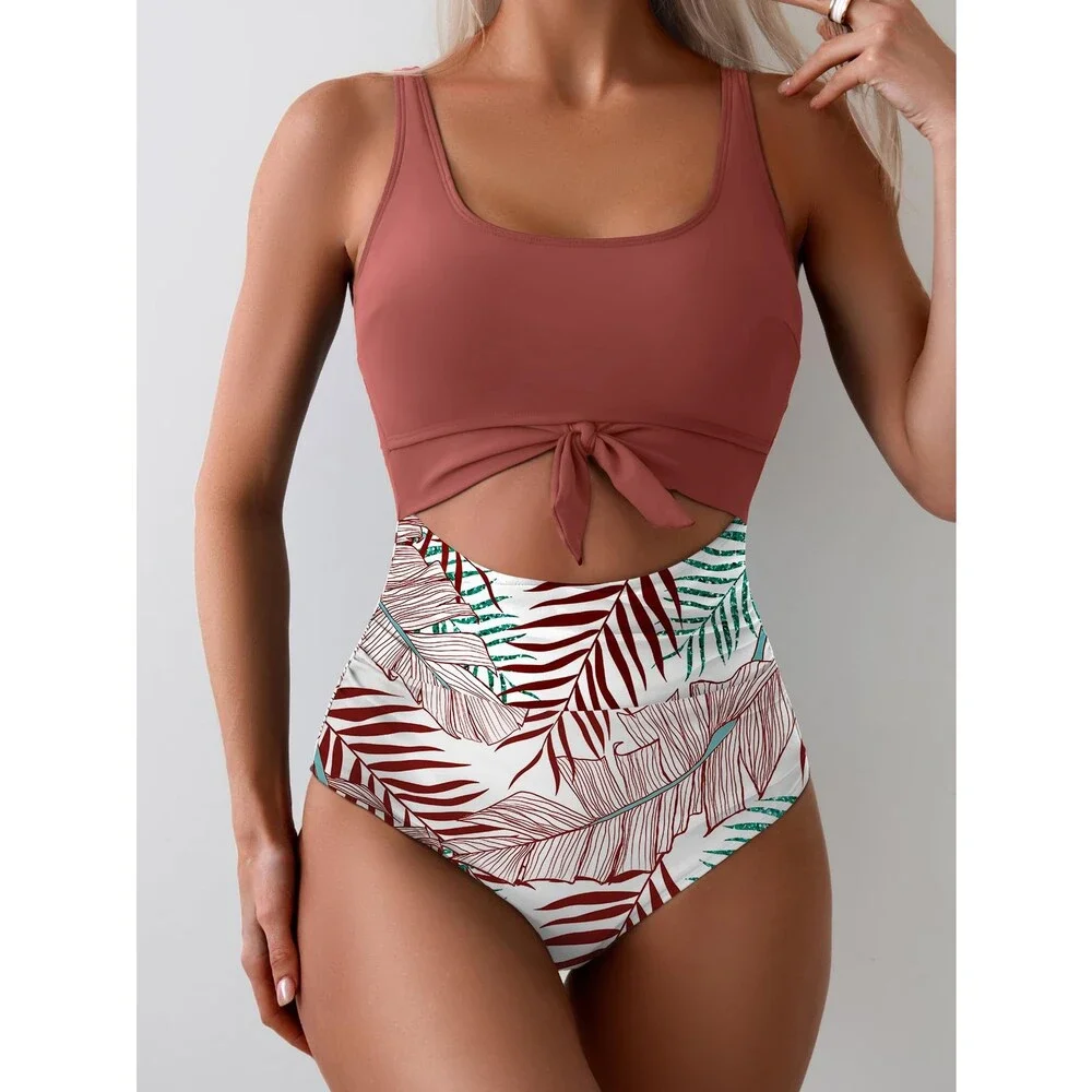 Eomenie Women's One Piece Swimsuit Tummy Control Slimming Bathing Suit Cutout L
